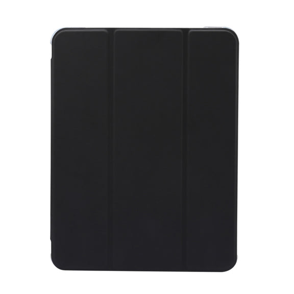 For iPad Air 11 2025 / 2024 3-folding Electric Pressed Skin Texture Leather Tablet Case(Black)