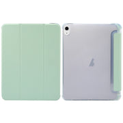 For iPad Air 11 2025 / 2024 3-folding Electric Pressed Skin Texture Leather Tablet Case(Green)