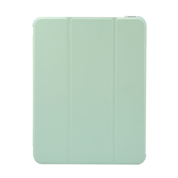 For iPad Air 11 2025 / 2024 3-folding Electric Pressed Skin Texture Leather Tablet Case(Green)