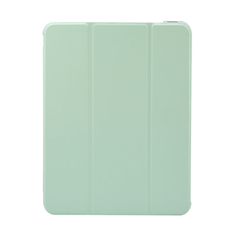 For iPad Air 11 2025 / 2024 3-folding Electric Pressed Skin Texture Leather Tablet Case(Green)