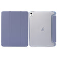 For iPad Air 11 2025 / 2024 3-folding Electric Pressed Skin Texture Leather Tablet Case(Lavender) - More iPad Cases by PMC TechLife | Online Shopping South Africa | PMC TechLife | Buy Now Pay Later Mobicred