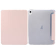 For iPad Air 11 2024 3-folding Electric Pressed Skin Texture Leather Tablet Case(Light Pink) - iPad Air 11 2024 Cases by PMC TechLife | Online Shopping South Africa | PMC TechLife | Buy Now Pay Later Mobicred