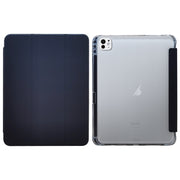 For iPad Pro 11 2024 3-folding Electric Pressed Skin Texture Leather Tablet Case(Black)
