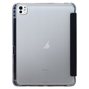For iPad Pro 11 2024 3-folding Electric Pressed Skin Texture Leather Tablet Case(Black)