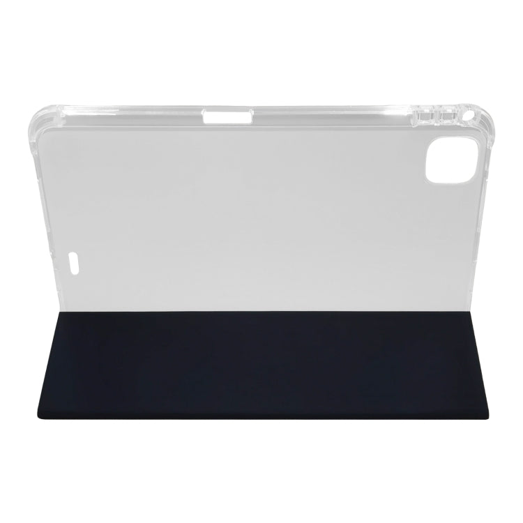 For iPad Pro 11 2024 3-folding Electric Pressed Skin Texture Leather Tablet Case(Black)