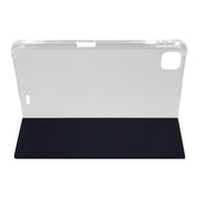 For iPad Pro 11 2024 3-folding Electric Pressed Skin Texture Leather Tablet Case(Black)