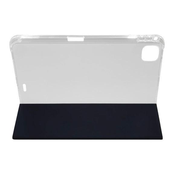 For iPad Pro 11 2024 3-folding Electric Pressed Skin Texture Leather Tablet Case(Black)