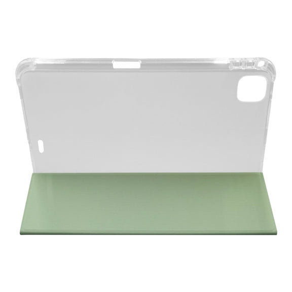 For iPad Pro 11 2024 3-folding Electric Pressed Skin Texture Leather Tablet Case(Green)