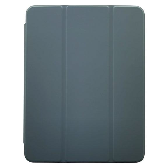 For iPad Pro 11 2024 3-folding Electric Pressed Skin Texture Leather Tablet Case(Deep Green)