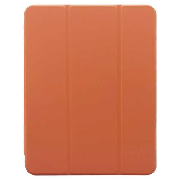 For iPad Pro 11 2024 3-folding Electric Pressed Skin Texture Leather Tablet Case(Orange)