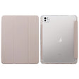 For iPad Pro 11 2024 3-folding Electric Pressed Skin Texture Leather Tablet Case(Light Pink) - iPad Pro 11 2024 Cases by PMC TechLife | Online Shopping South Africa | PMC TechLife | Buy Now Pay Later Mobicred
