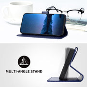 For iPhone 16 YX0070 Carbon Fiber Buckle Leather Phone Case with Lanyard(Royal Blue)