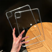 For iPad Pro 11 2024 Suck Pen Clear Acrylic Tablet Case(Transparent)