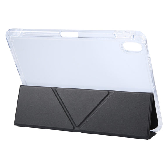 For iPad 10.2 2021 / 2020 / 2019 GEBEI Deformation Leather Tablet Case(Black)