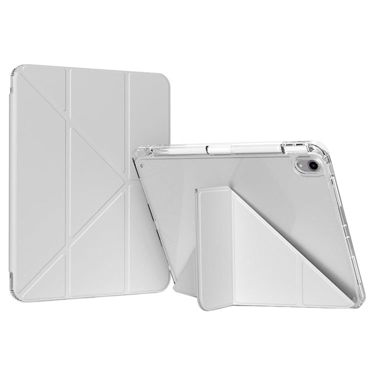 For iPad 2025 / 2022 GEBEI Deformation Leather Tablet Case(Grey)