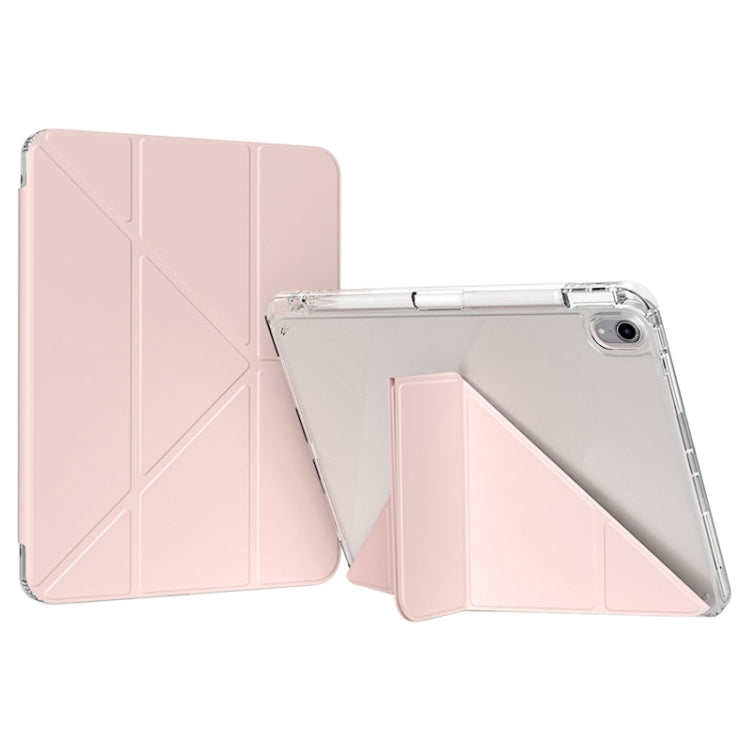 For iPad 2025 / 2022 GEBEI Deformation Leather Tablet Case(Pink)