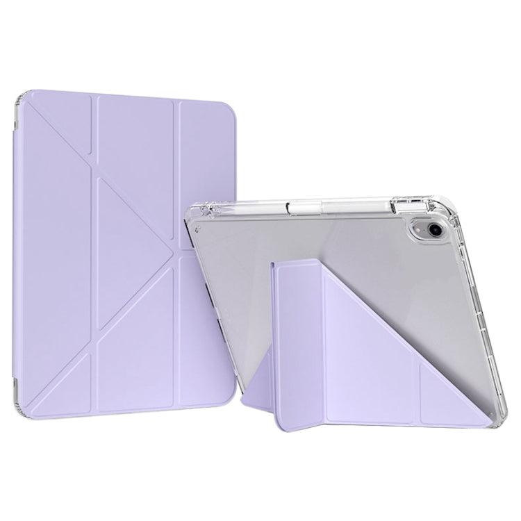 For iPad Air 11 2025 / 2024 / Air 5 / 4 GEBEI Deformation Leather Tablet Case(Purple)