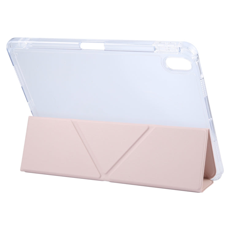 For iPad mini 2024 / mini 6 GEBEI Deformation Leather Tablet Case(Pink)