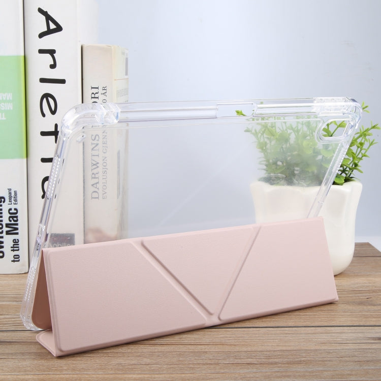 For iPad mini 2024 / mini 6 GEBEI Deformation Leather Tablet Case(Pink)