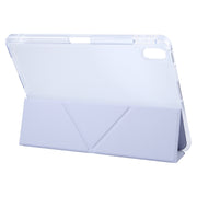 For iPad Pro 11 2024 GEBEI Deformation Leather Tablet Case(Purple)