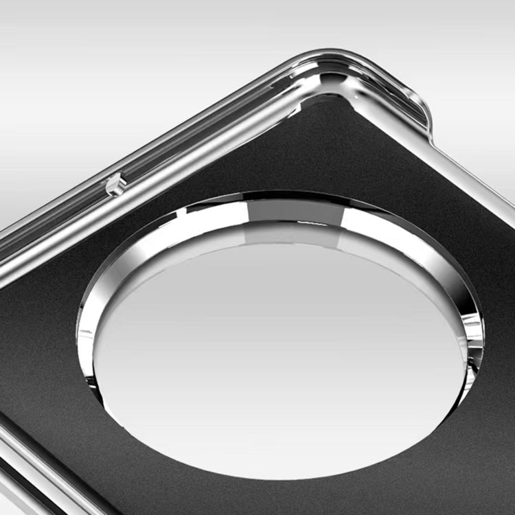For Huawei Mate X3 Integrated Plating PC Leather Texture Full Coverage Fold Shockproof Phone Case(Black)