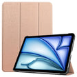 For iPad Air 13 2024 Custer Pure Color 3-Fold Holder Smart Leather Tablet Case(Rose Gold) - iPad Air 13 2024 Cases by PMC TechLife | Online Shopping South Africa | PMC TechLife | Buy Now Pay Later Mobicred