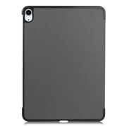 For iPad Air 11 2025 / 2024 Custer Pure Color 3-Fold Holder Smart Leather Tablet Case(Gray)