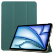 For iPad Air 11 2025 / 2024 Custer Pure Color 3-Fold Holder Smart Leather Tablet Case(Dark Green) - iPad Air 11 2025 / 2024 Cases by PMC TechLife | Online Shopping South Africa | PMC TechLife | Buy Now Pay Later Mobicred
