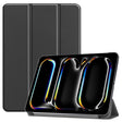 For iPad Pro 11 2024 Custer Pure Color 3-Fold Holder Smart Leather Tablet Case(Black) - iPad Pro 11 2024 Cases by PMC TechLife | Online Shopping South Africa | PMC TechLife | Buy Now Pay Later Mobicred