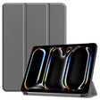 For iPad Pro 11 2024 Custer Pure Color 3-Fold Holder Smart Leather Tablet Case(Gray) - iPad Pro 11 2024 Cases by PMC TechLife | Online Shopping South Africa | PMC TechLife | Buy Now Pay Later Mobicred