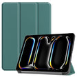 For iPad Pro 11 2024 Custer Pure Color 3-Fold Holder Smart Leather Tablet Case(Dark Green) - iPad Pro 11 2024 Cases by PMC TechLife | Online Shopping South Africa | PMC TechLife | Buy Now Pay Later Mobicred