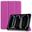 For iPad Pro 11 2024 Custer Pure Color 3-Fold Holder Smart Leather Tablet Case(Purple) - iPad Pro 11 2024 Cases by PMC TechLife | Online Shopping South Africa | PMC TechLife | Buy Now Pay Later Mobicred
