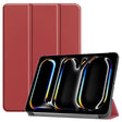 For iPad Pro 11 2024 Custer Pure Color 3-Fold Holder Smart Leather Tablet Case(Wine Red) - iPad Pro 11 2024 Cases by PMC TechLife | Online Shopping South Africa | PMC TechLife | Buy Now Pay Later Mobicred