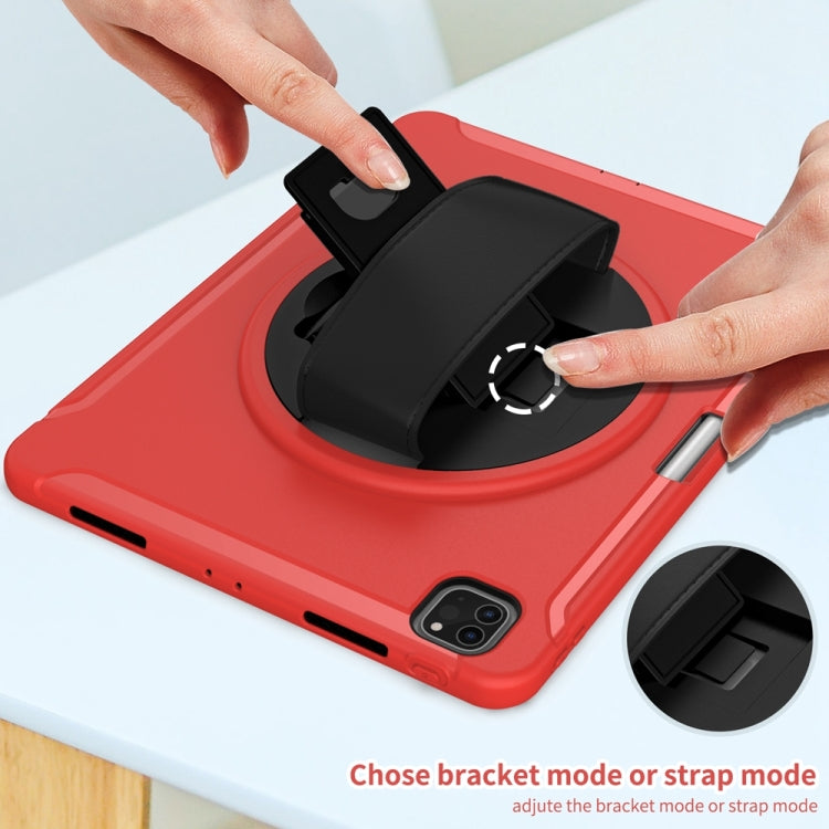 For iPad Pro 11 2024 Spider Wheel Silicone Hybrid PC Tablet Case(Red)