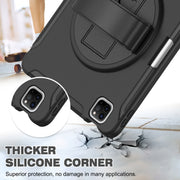 For iPad Air 11 2024 Spider Wheel Silicone Hybrid PC Tablet Case(Black)