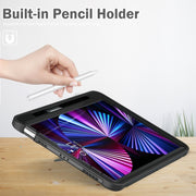 For iPad Air 11 2024 Spider Wheel Silicone Hybrid PC Tablet Case(Black)