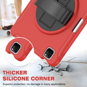 For iPad Air 11 2024 / Air 11 2025 Spider Wheel Silicone Hybrid PC Tablet Case(Red)