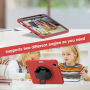 For iPad Air 11 2024 / Air 11 2025 Spider Wheel Silicone Hybrid PC Tablet Case(Red)