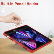 For iPad Air 11 2024 / Air 11 2025 Spider Wheel Silicone Hybrid PC Tablet Case(Red)