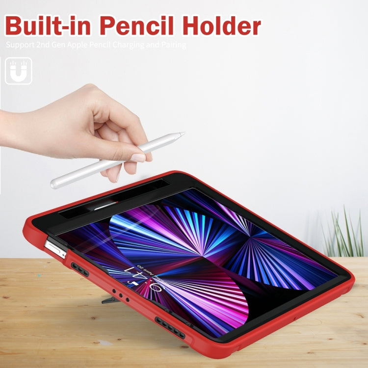 For iPad Air 11 2024 / Air 11 2025 Spider Wheel Silicone Hybrid PC Tablet Case(Red)