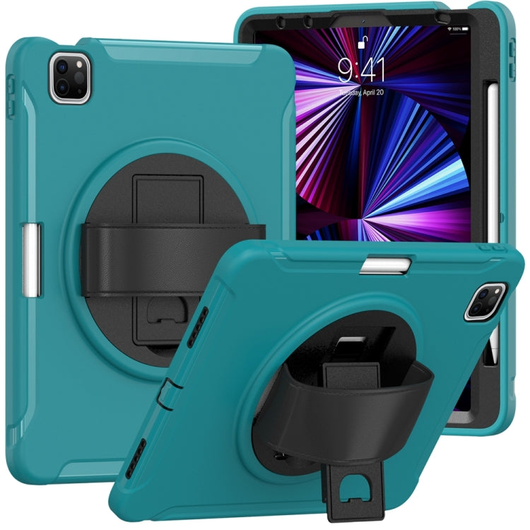 For iPad Air 11 2024 / Air 11 2025 Spider Wheel Silicone Hybrid PC Tablet Case(Blue)