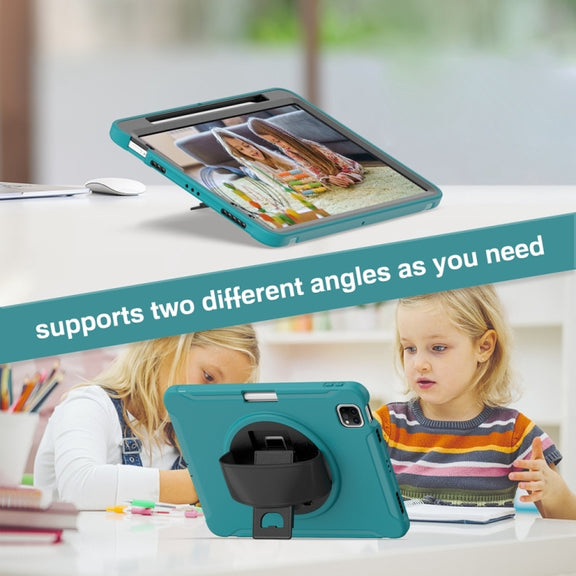 For iPad Air 11 2024 / Air 11 2025 Spider Wheel Silicone Hybrid PC Tablet Case(Blue)