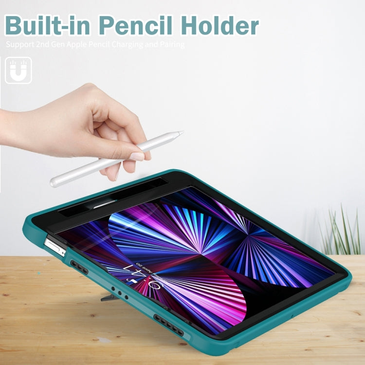 For iPad Air 11 2024 / Air 11 2025 Spider Wheel Silicone Hybrid PC Tablet Case(Blue)