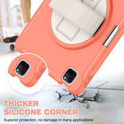 For iPad Air 11 2024 / Air 11 2025 Spider Wheel Silicone Hybrid PC Tablet Case(Coral Orange)