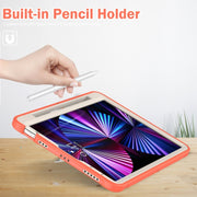 For iPad Air 11 2024 / Air 11 2025 Spider Wheel Silicone Hybrid PC Tablet Case(Coral Orange)