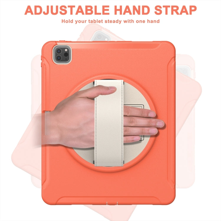 For iPad Air 11 2024 / Air 11 2025 Spider Wheel Silicone Hybrid PC Tablet Case(Coral Orange)