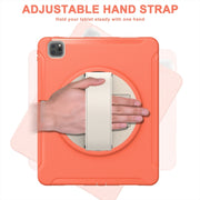 For iPad Air 11 2024 / Air 11 2025 Spider Wheel Silicone Hybrid PC Tablet Case(Coral Orange)