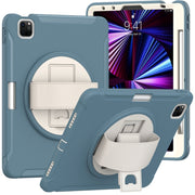 For iPad Air 11 2024 / Air 11 2025 Spider Wheel Silicone Hybrid PC Tablet Case(Cornflower Blue)
