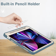 For iPad Air 11 2024 / Air 11 2025 Spider Wheel Silicone Hybrid PC Tablet Case(Cornflower Blue)