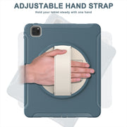 For iPad Air 11 2024 / Air 11 2025 Spider Wheel Silicone Hybrid PC Tablet Case(Cornflower Blue)